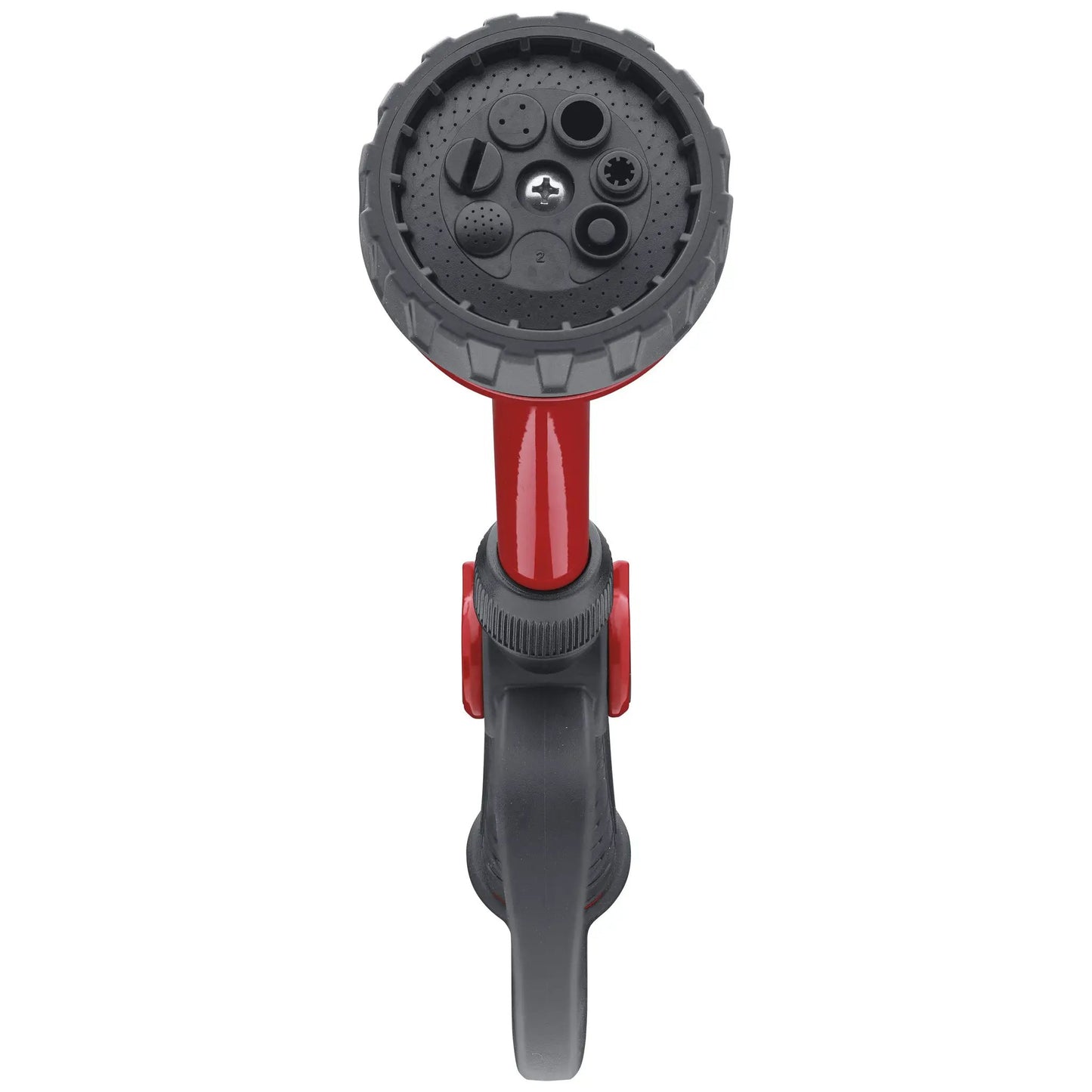 Pro Flo 7-Pattern Watering Wand head with red handle and black nozzle base on Tampa Home & Garden Store