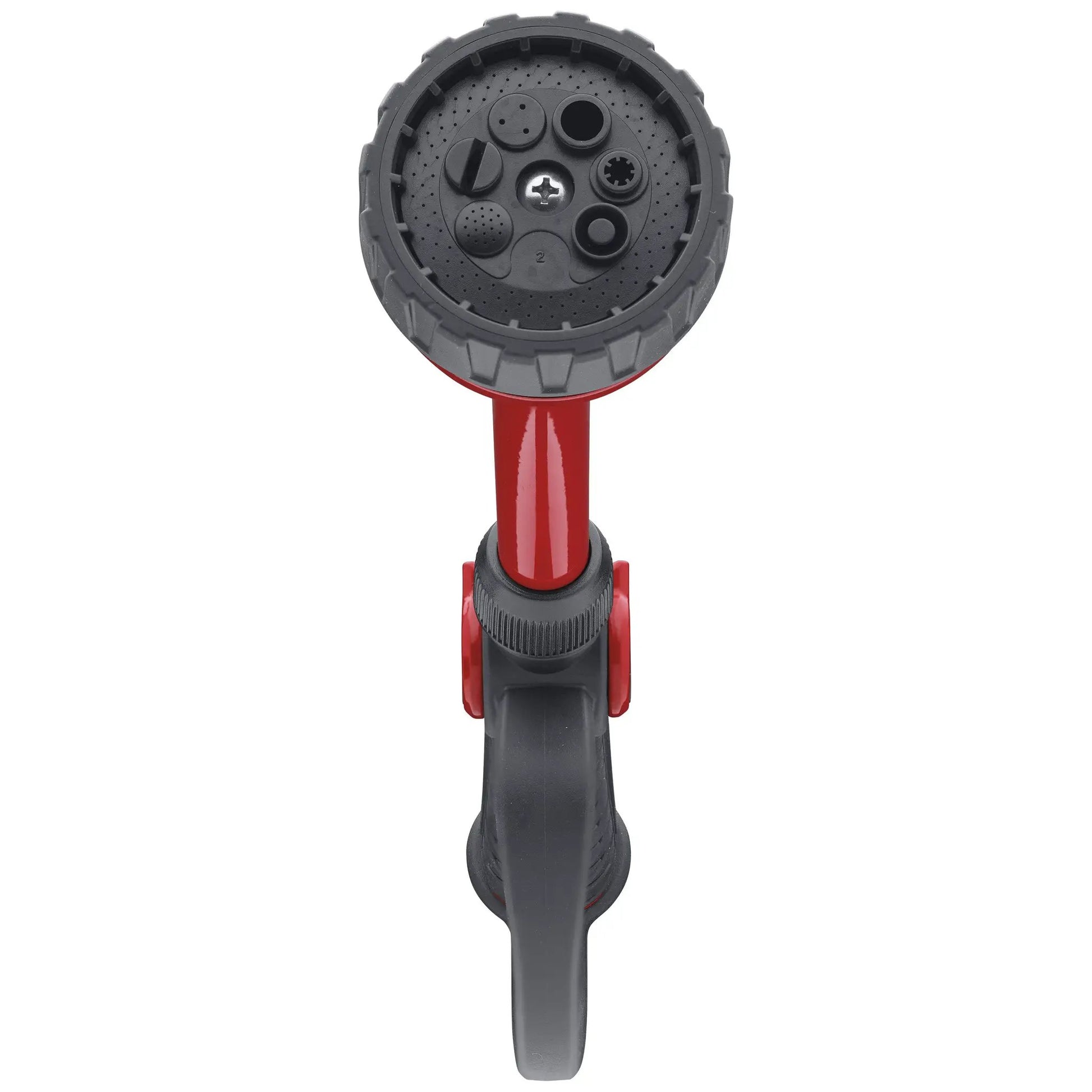 Pro Flo 7-Pattern Watering Wand head with red handle and black nozzle base on Tampa Home & Garden Store