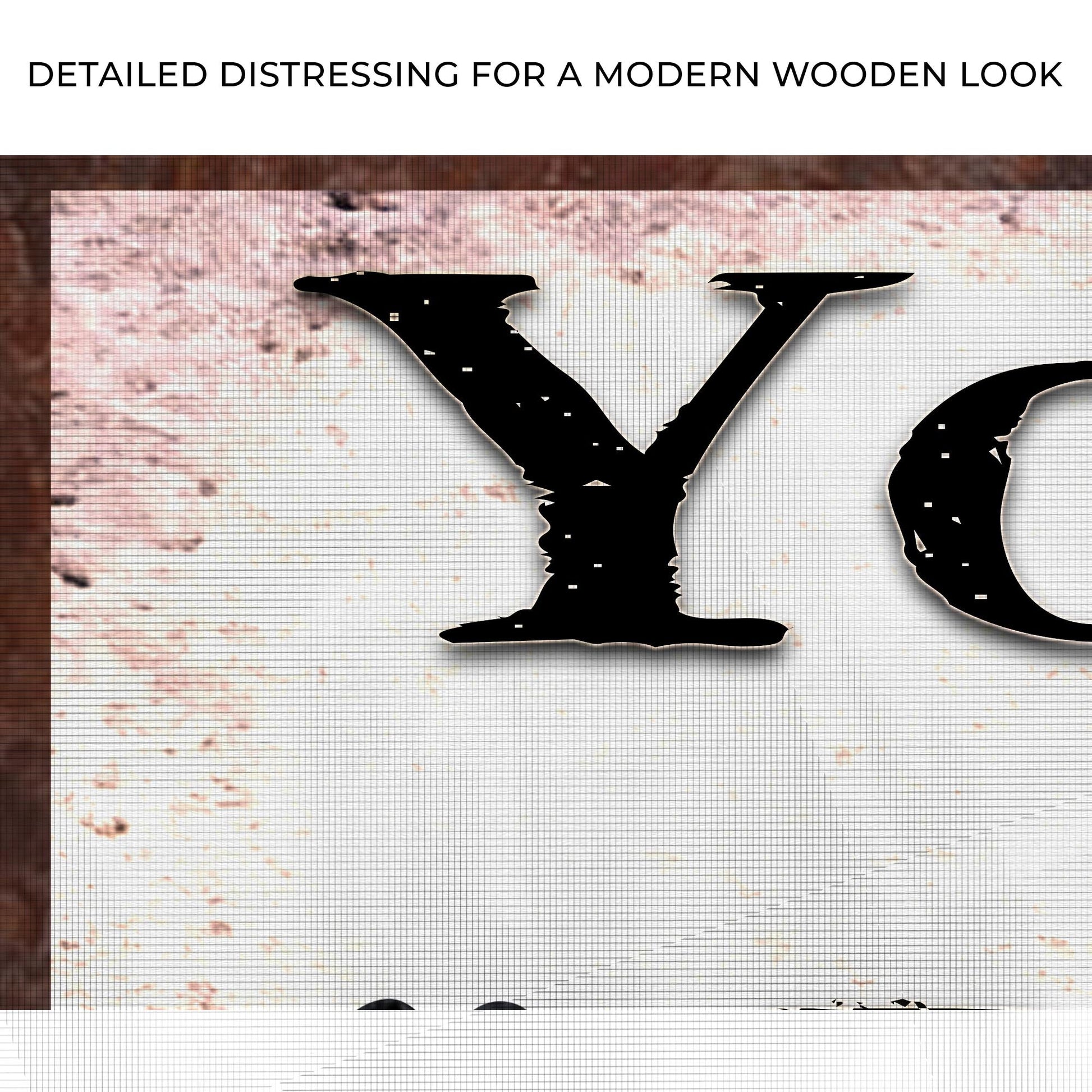 You And Me And The Dogs Sign canvas by Tailored Canvases with two black dog silhouettes on Tampa Home & Garden Store