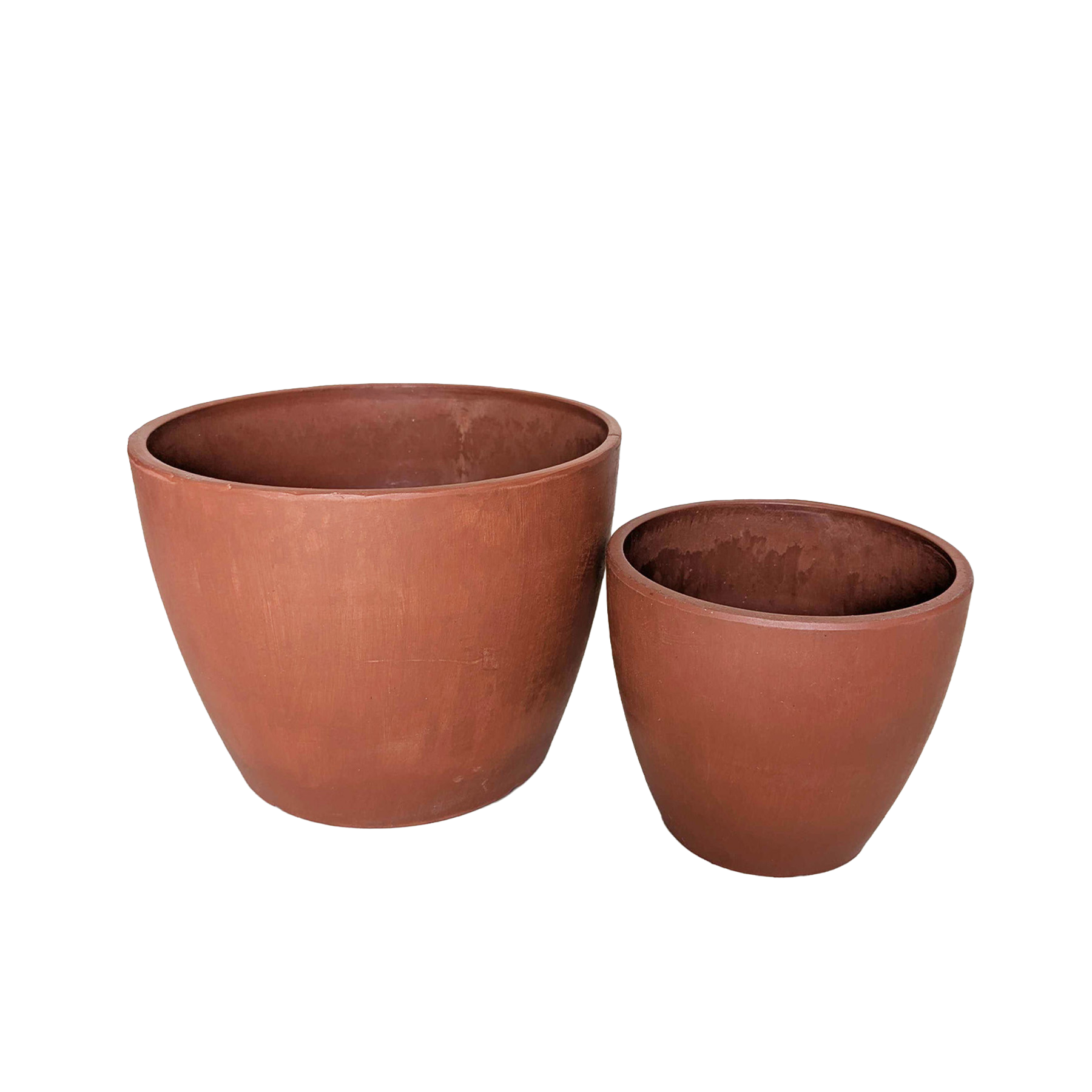Black and Terracotta Eco Pots set of 3 plant pots in varying sizes on Tampa Home & Garden Store