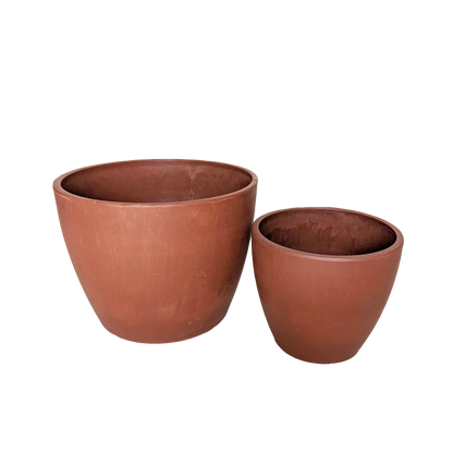 Black and Terracotta Eco Pots set of 3 plant pots in varying sizes on Tampa Home & Garden Store