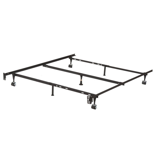 Twin, Full, Queen Sturdy Black Metal Adjustable Bed Frame w/Headboard Brackets - Tampa Home & Garden Store