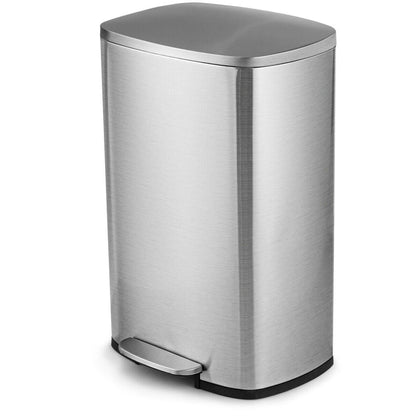 Bote de Basura de Cocina Moderno de Acero Inoxidable de 13 Galones con Pedal