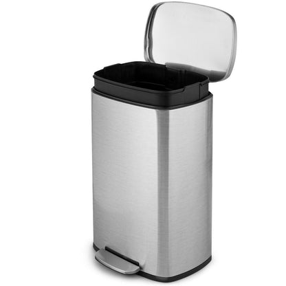 Bote de Basura de Cocina Moderno de Acero Inoxidable de 13 Galones con Pedal