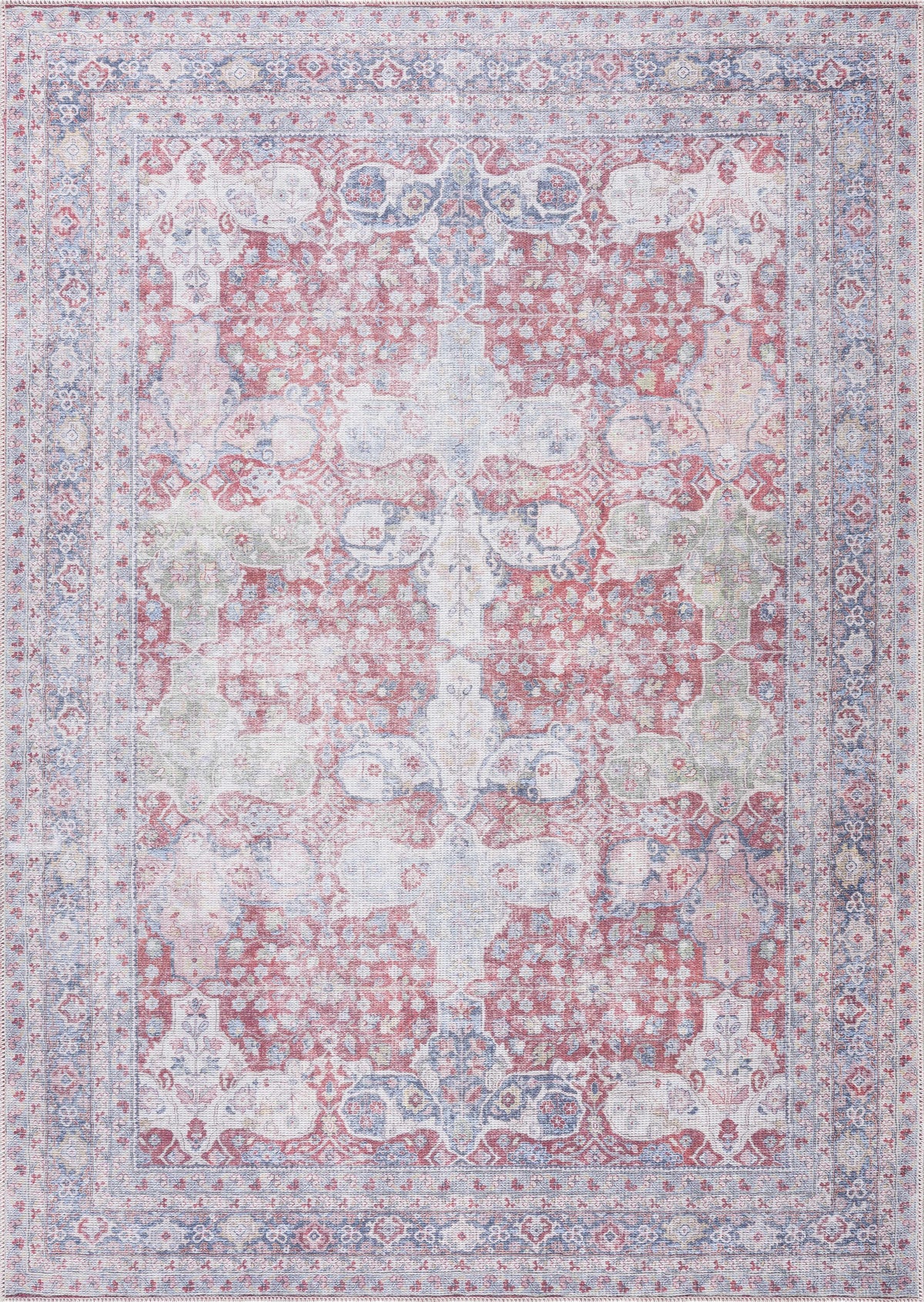 Rug Rust Goma Vintage Area Rug Boutique Rugs, distressed pink blue oriental motif clearance on Tampa Home & Garden Store