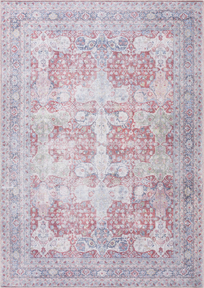 Rug Rust Goma Vintage Area Rug Boutique Rugs, distressed pink blue oriental motif clearance on Tampa Home & Garden Store