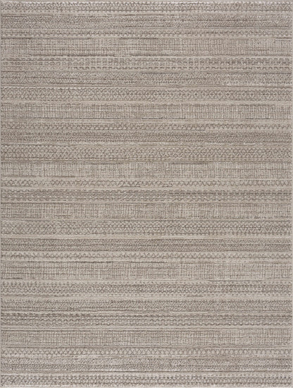 Nate Beige Tribal High Pile Carpet rug beige-brown with textured pattern Boutique Rugs on Tampa Home & Garden Store