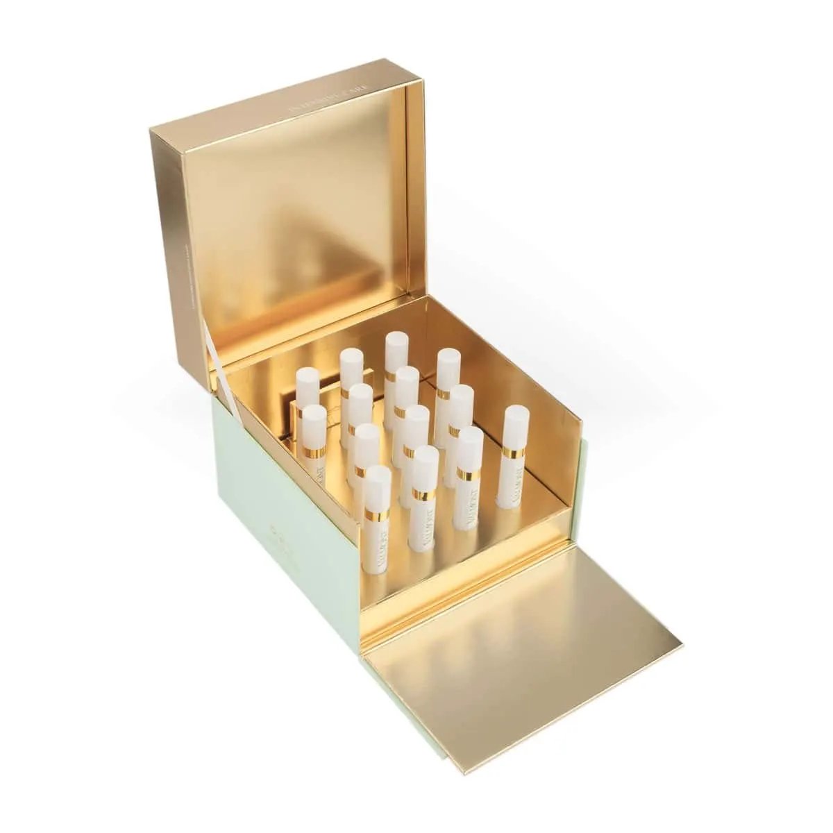 Valmont TIME MASTER INTENSIVE PROGRAM ampoules in a gold box with mint outer panel on Tampa Home & Garden Store