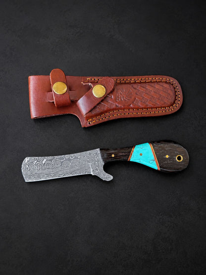 Titan Malachite Range Cowboy Cutter Damascus blade turquoise inlay on wenge handle TK-524 on Tampa Home & Garden Store