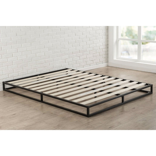Twin 6-inch Low Profile Platform Bed Frame with Modern Wood Slats Mattress Support System - Tampa Home & Garden Store