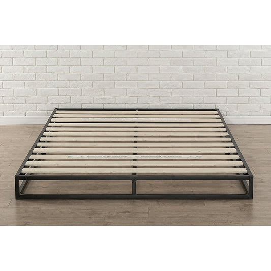 Twin 6-inch Low Profile Platform Bed Frame with Modern Wood Slats Mattress Support System - Tampa Home & Garden Store