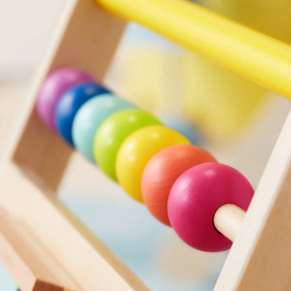 Tiny Land Premium Natural Wooden Activity Walker baby walker with colorful beads on wood frame on Tampa Home & Garden Store