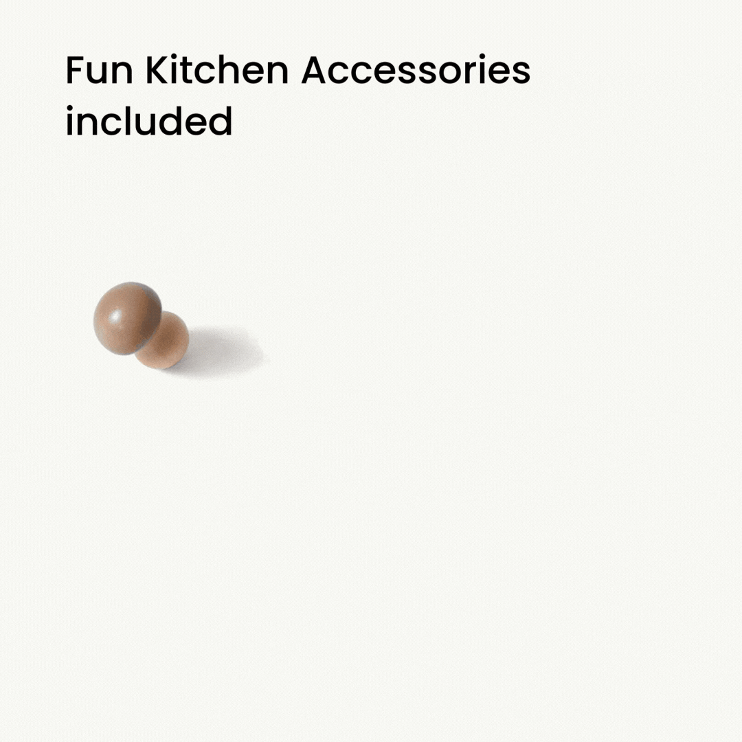 Tiny Land INC honey wooden play kitchen accessories: two brown wooden spheres on Tampa Home & Garden Store
