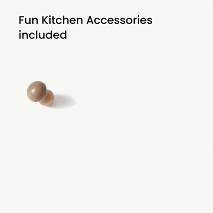 Tiny Land INC honey wooden play kitchen accessories: two brown wooden spheres on Tampa Home & Garden Store