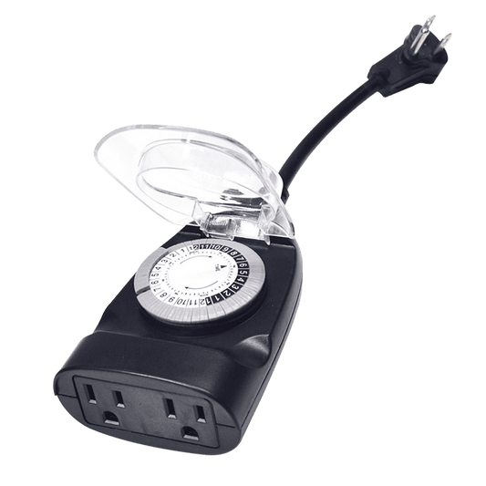 TM01 Plug In Timer Outdoor IP65 Waterproof Mechanical Clock for Garden Lights 24 Hour - Tampa soil911.com