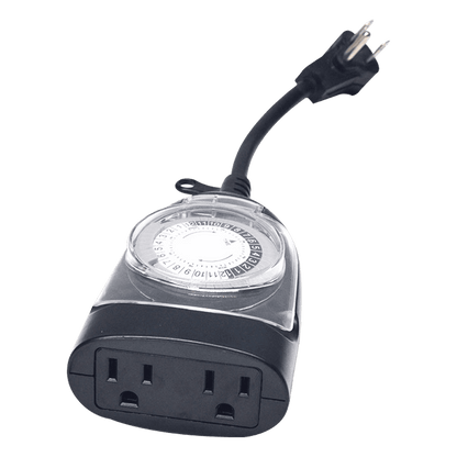 TM01 Plug In Timer Outdoor IP65 Waterproof Mechanical Clock for Garden Lights 24 Hour - Tampa soil911.com