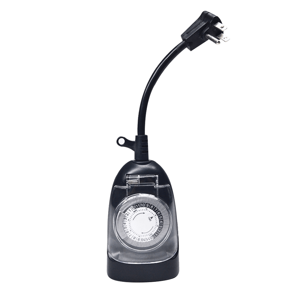 TM01 Plug In Timer Outdoor IP65 Waterproof Mechanical Clock for Garden Lights 24 Hour - Tampa soil911.com