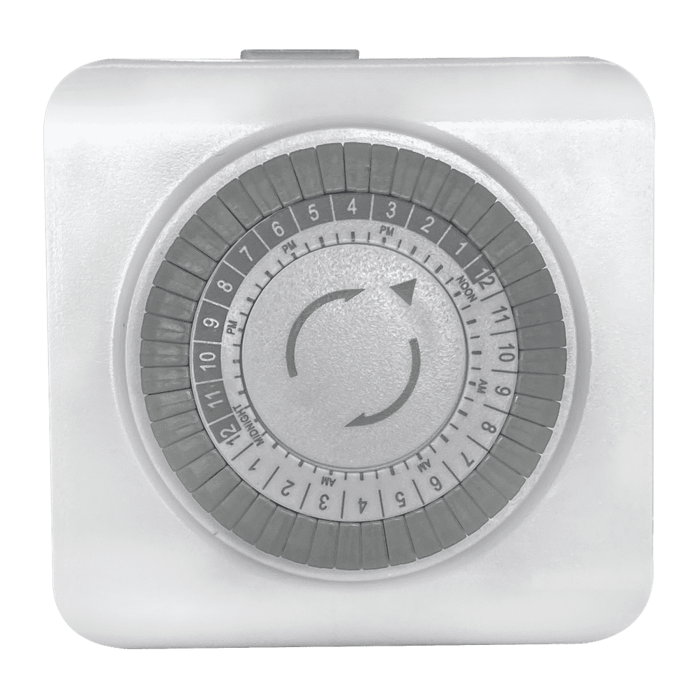 TM02 Plug In Timer Indoor Mechanical Clock for Garden Lights Transformers 24 Hour - Tampa soil911.com