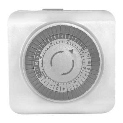 TM02 Plug In Timer Indoor Mechanical Clock for Garden Lights Transformers 24 Hour - Tampa soil911.com