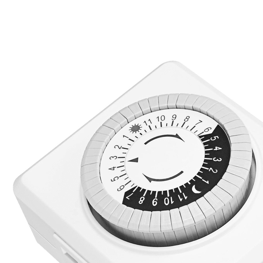 TM02 Plug In Timer Indoor Mechanical Clock for Garden Lights Transformers 24 Hour - Tampa Home & Garden Store