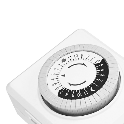 TM02 Plug In Timer Indoor Mechanical Clock for Garden Lights Transformers 24 Hour - Tampa Home & Garden Store