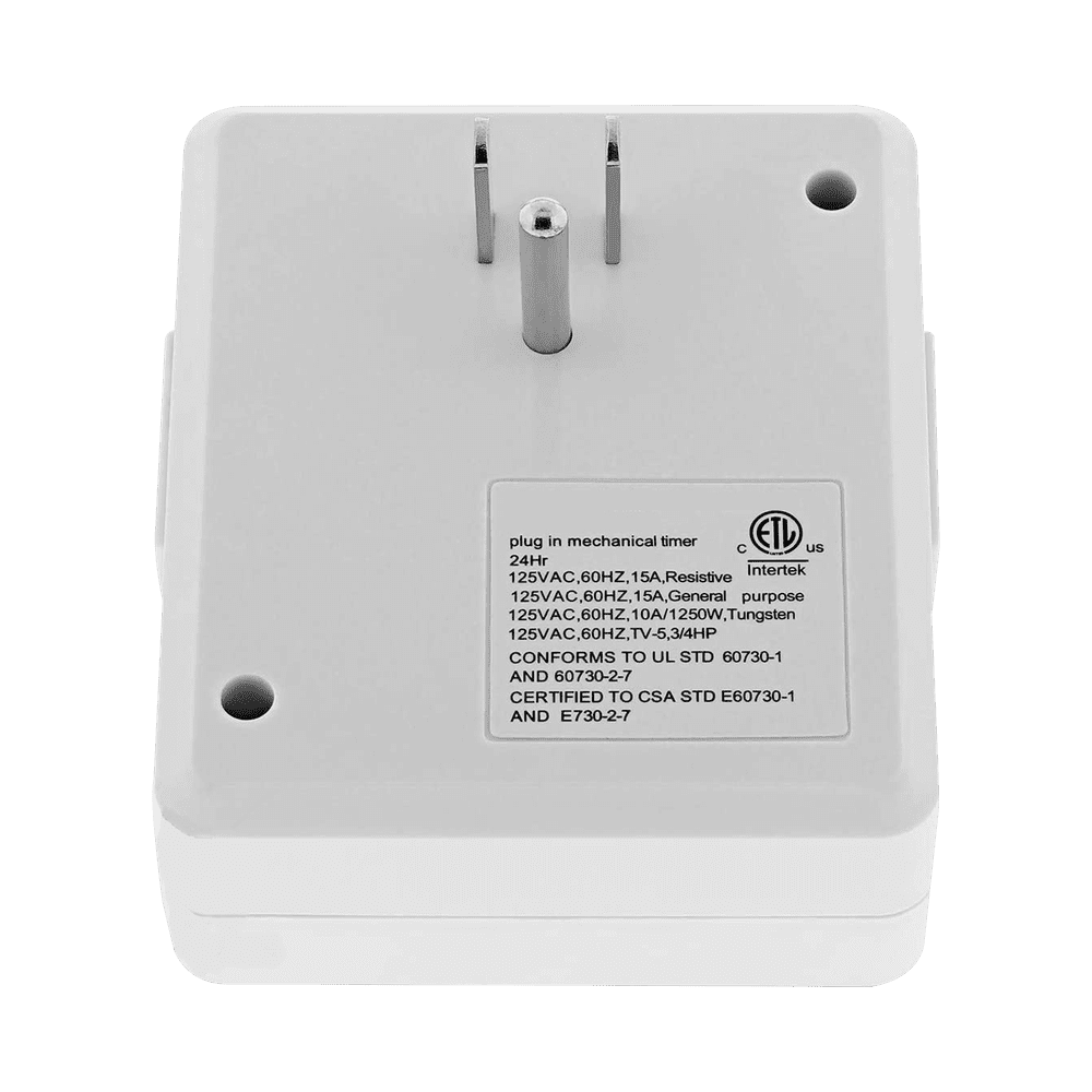 TM02 Plug In Timer Indoor Mechanical Clock for Garden Lights Transformers 24 Hour - Tampa Home & Garden Store