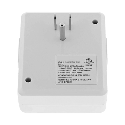 TM02 Plug In Timer Indoor Mechanical Clock for Garden Lights Transformers 24 Hour - Tampa Home & Garden Store