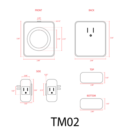 TM02 Plug In Timer Indoor Mechanical Clock for Garden Lights Transformers 24 Hour - Tampa Home & Garden Store