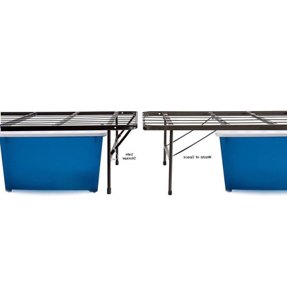 Marco de cama de plataforma de metal negro tamaño twin