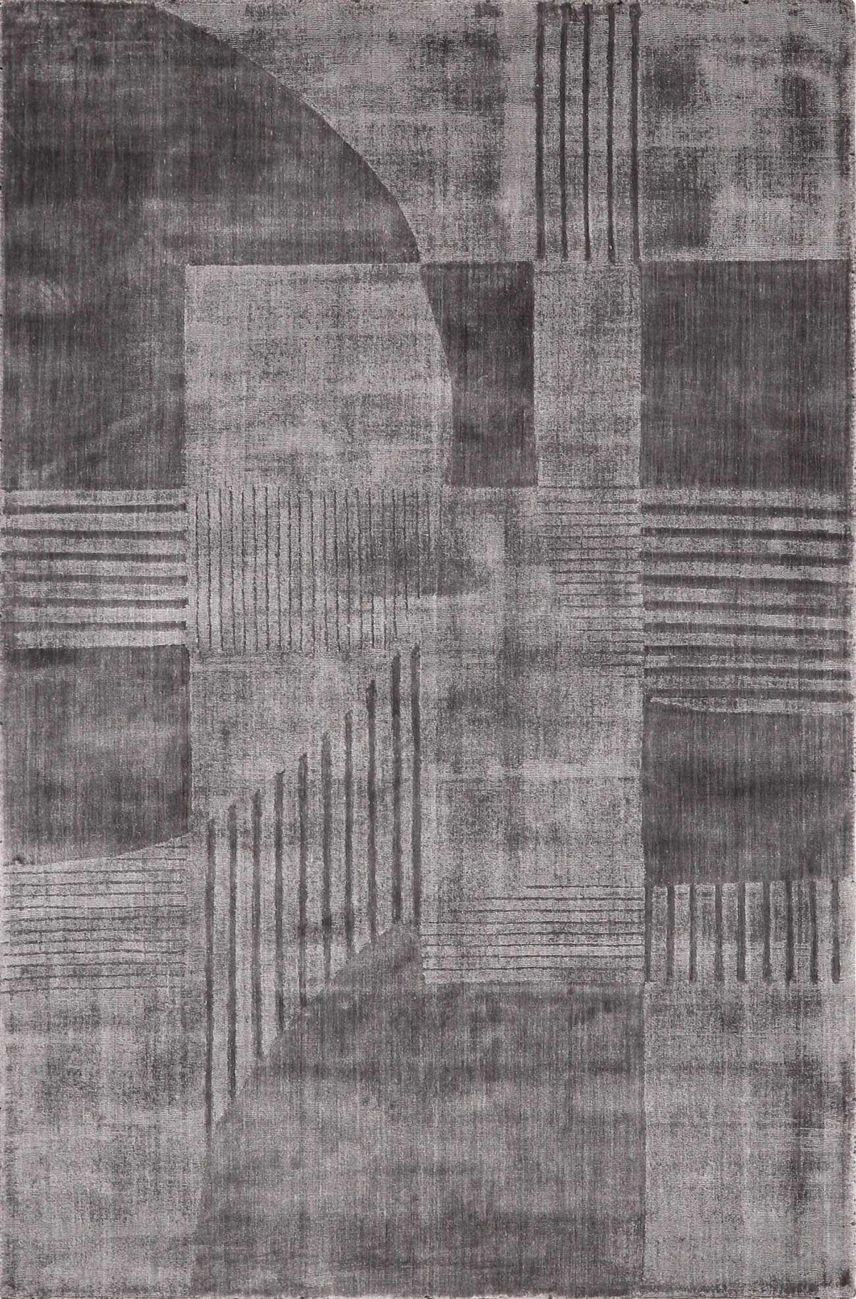Tjode hand loomed area rug by Boutique Rugs, gray abstract geometric pattern on Tampa Home & Garden Store