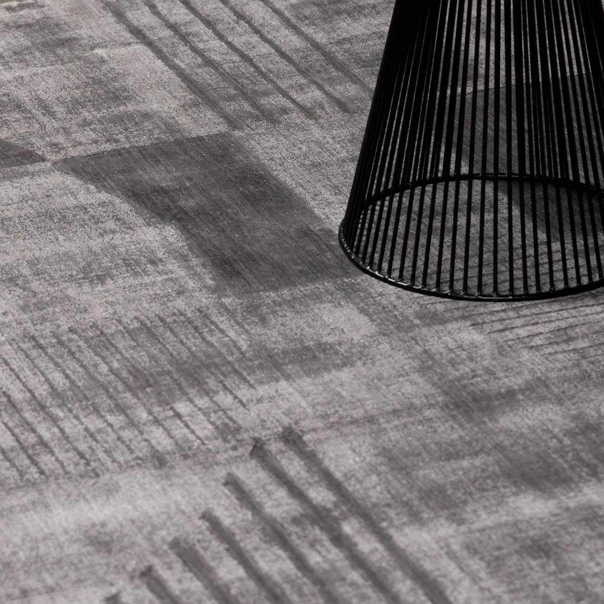 Tjode Hand Loomed Area Rug gray charcoal geometric pattern on Tampa Home & Garden Store