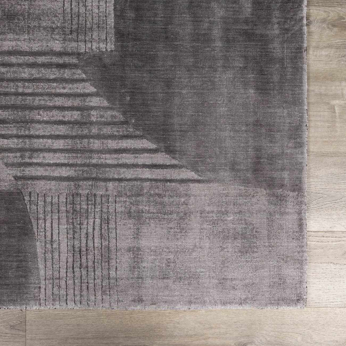 Tjode Hand Loomed Area Rug gray abstract geometric pattern Boutique Rugs clearance rug on Tampa Home & Garden Store