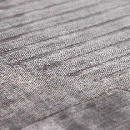 Tjode hand loomed area rug gray textured striped pattern on Tampa Home & Garden Store