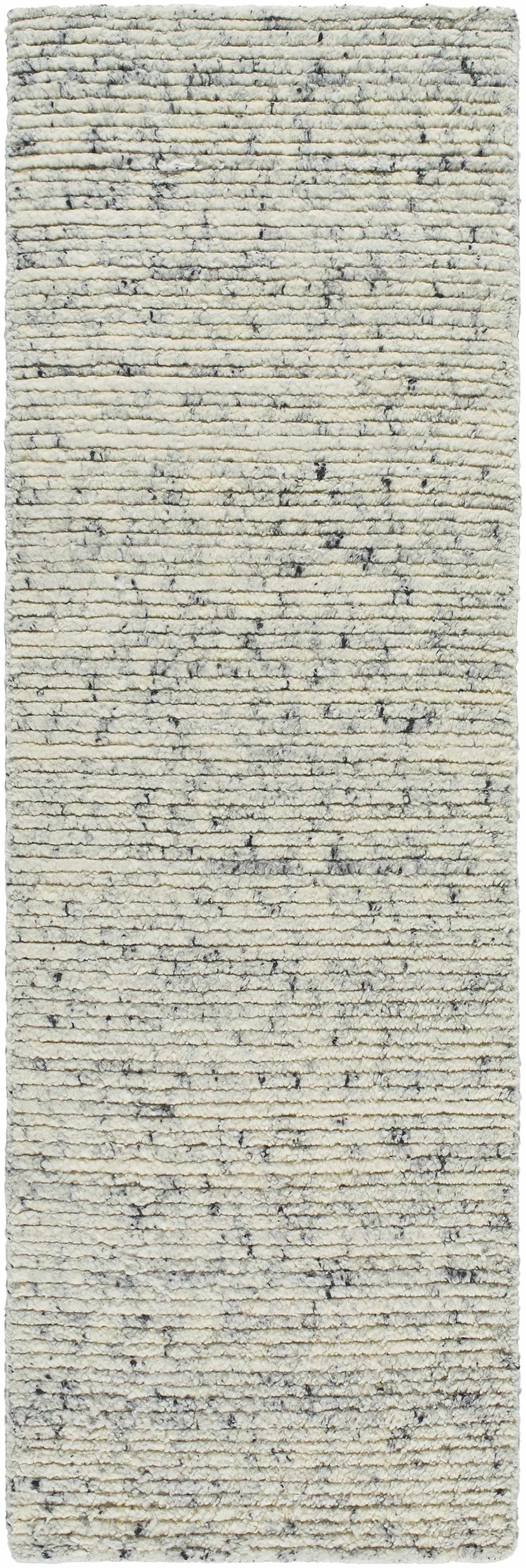 Torie Green NZ Wool Area Rug by Boutique Rugs, cream shag with gray flecks on Tampa Home & Garden Store