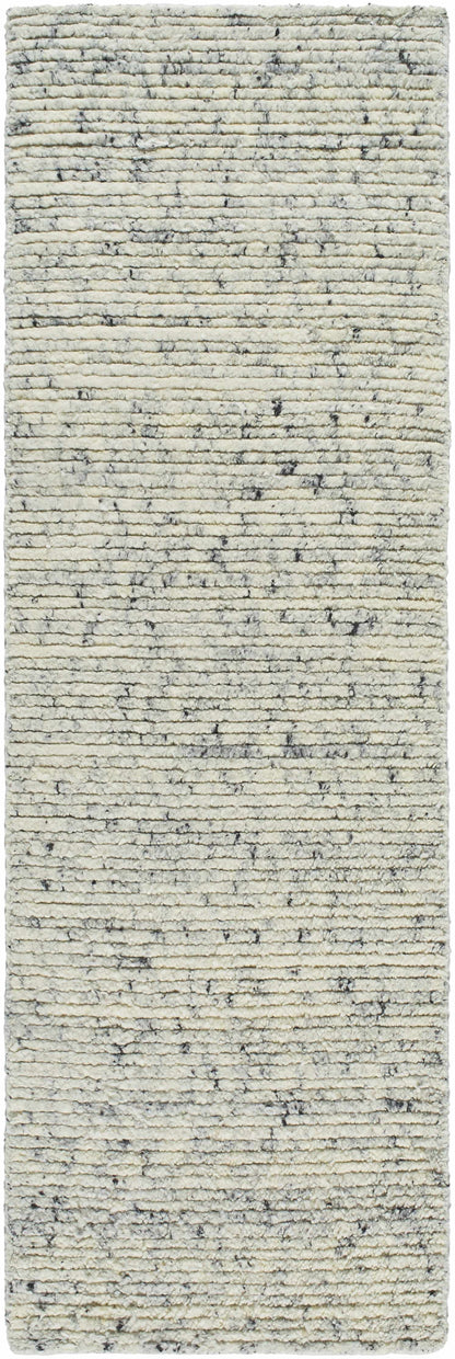 Torie Green NZ Wool Area Rug by Boutique Rugs, cream shag with gray flecks on Tampa Home & Garden Store
