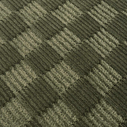 Truls 3D Checkered Washable Rug - Green olive and sage textured pile by Boutique Rugs on Tampa Home & Garden Store