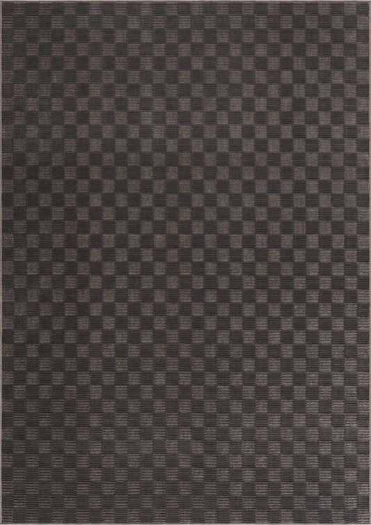 Truls 3D Checkered Washable Rug in black by Boutique Rugs on Tampa Home & Garden Store