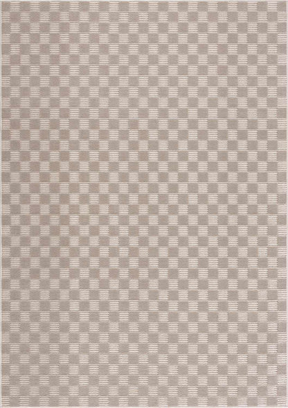 Truls 3D Checkered Washable Rug Biscotti beige checkered pattern Boutique Rugs on Tampa Home & Garden Store