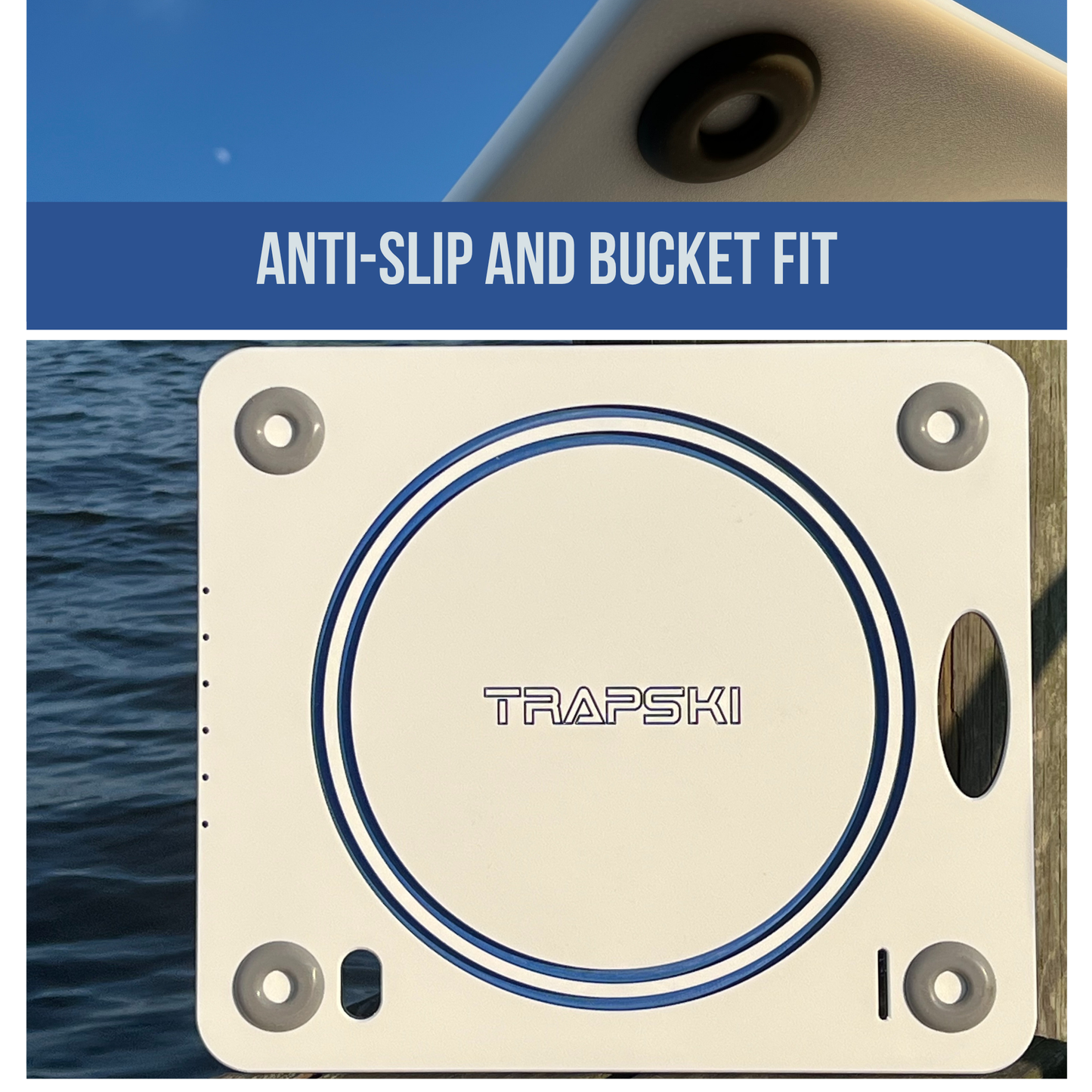 Trapski Rugged Fishing Bucket and Cooler Board