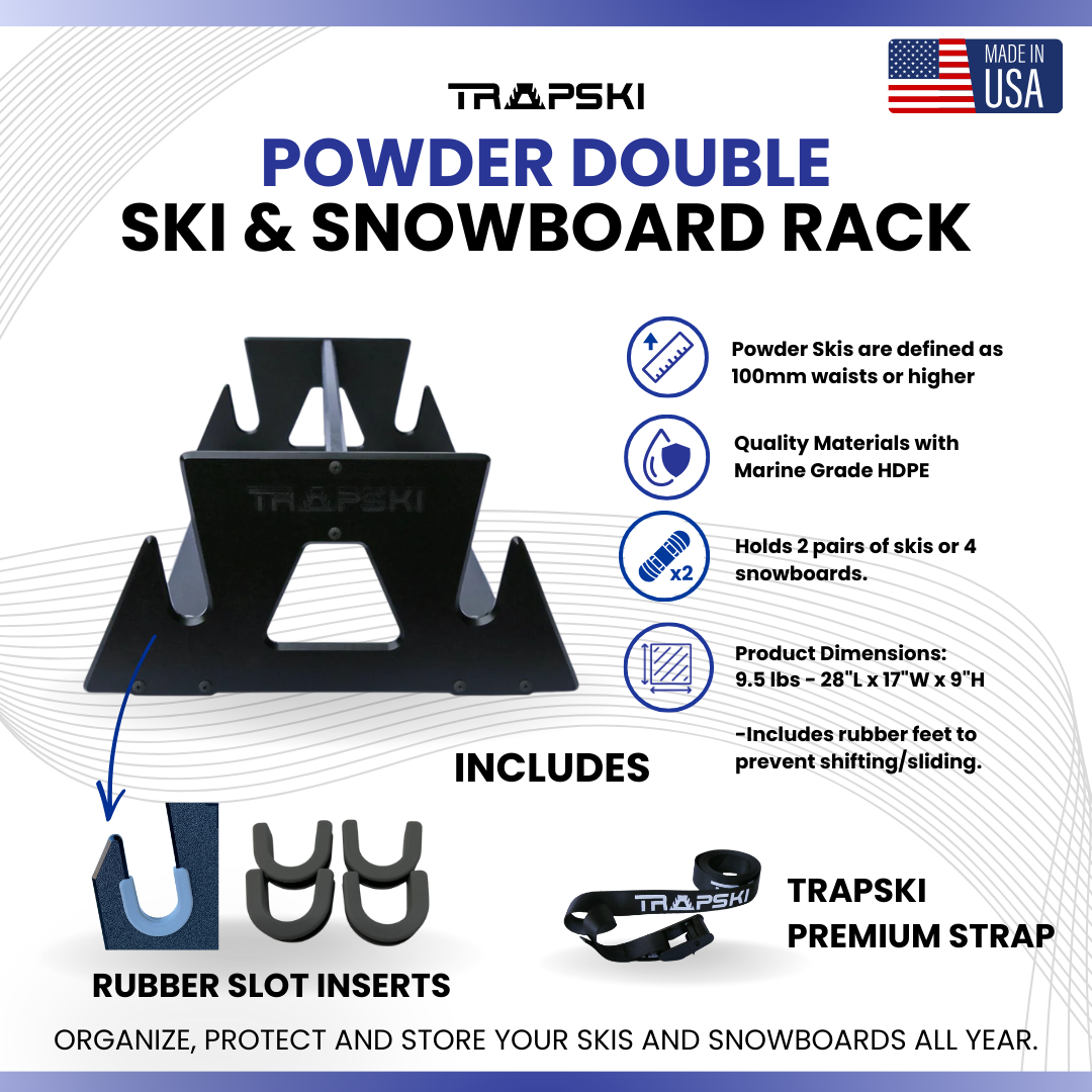 TRAPSKI POWDER DOUBLE Mobile and Snowboard Rack - Tampa Home & Garden Store