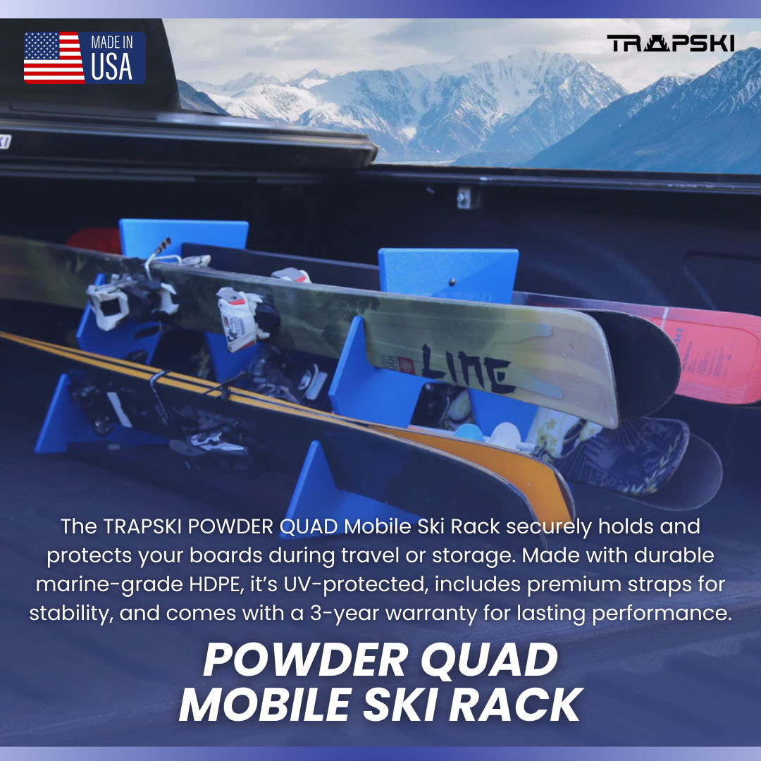 TRAPSKI POWDER QUAD Mobile Ski and Snowboard Rack - Tampa Home & Garden Store