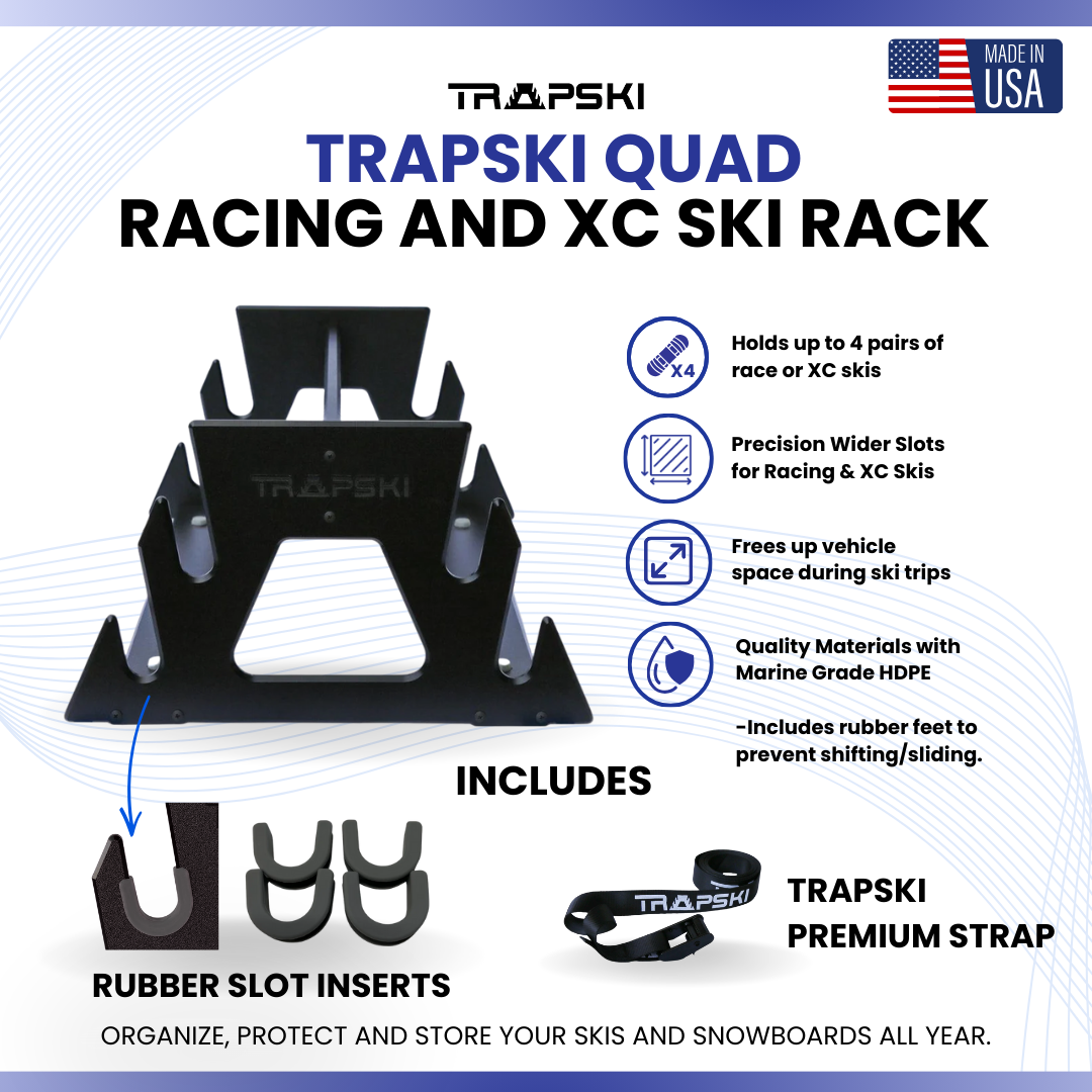 TRAPSKI QUAD Racing and XC Ski Rack - Tampa Home & Garden Store