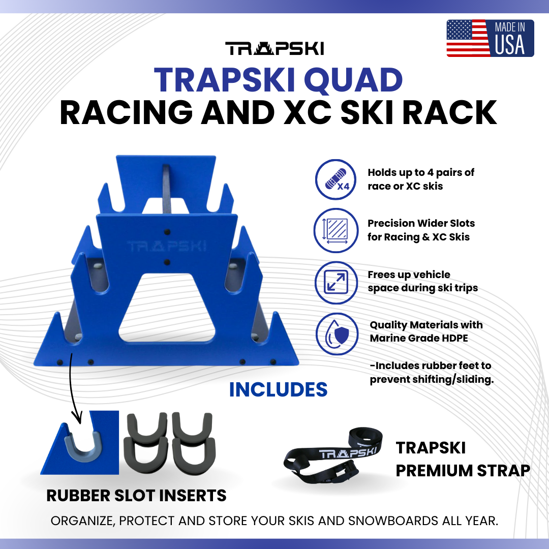TRAPSKI QUAD Racing and XC Ski Rack - Tampa Home & Garden Store
