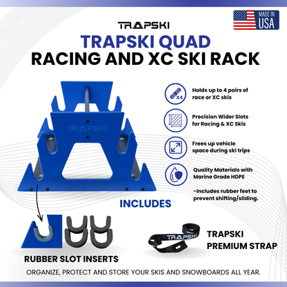 TRAPSKI QUAD Racing and XC Ski Rack - Tampa Home & Garden Store