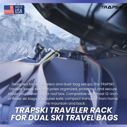 Trapski Ski Travel Bag Rack Insert and Strap