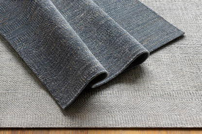 Hoole Area Rug by Boutique Rugs, dark blue-gray loop-pile with tan flecks, clearance on Tampa Home & Garden Store