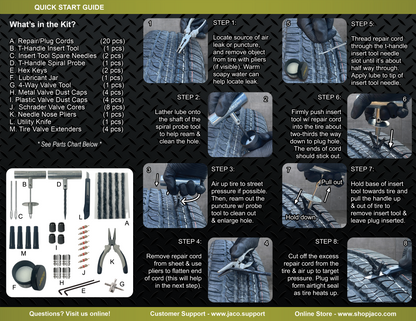 TRX-50 Heavy Duty Tire Repair Kit (50 pcs) - Tampa Home & Garden Store