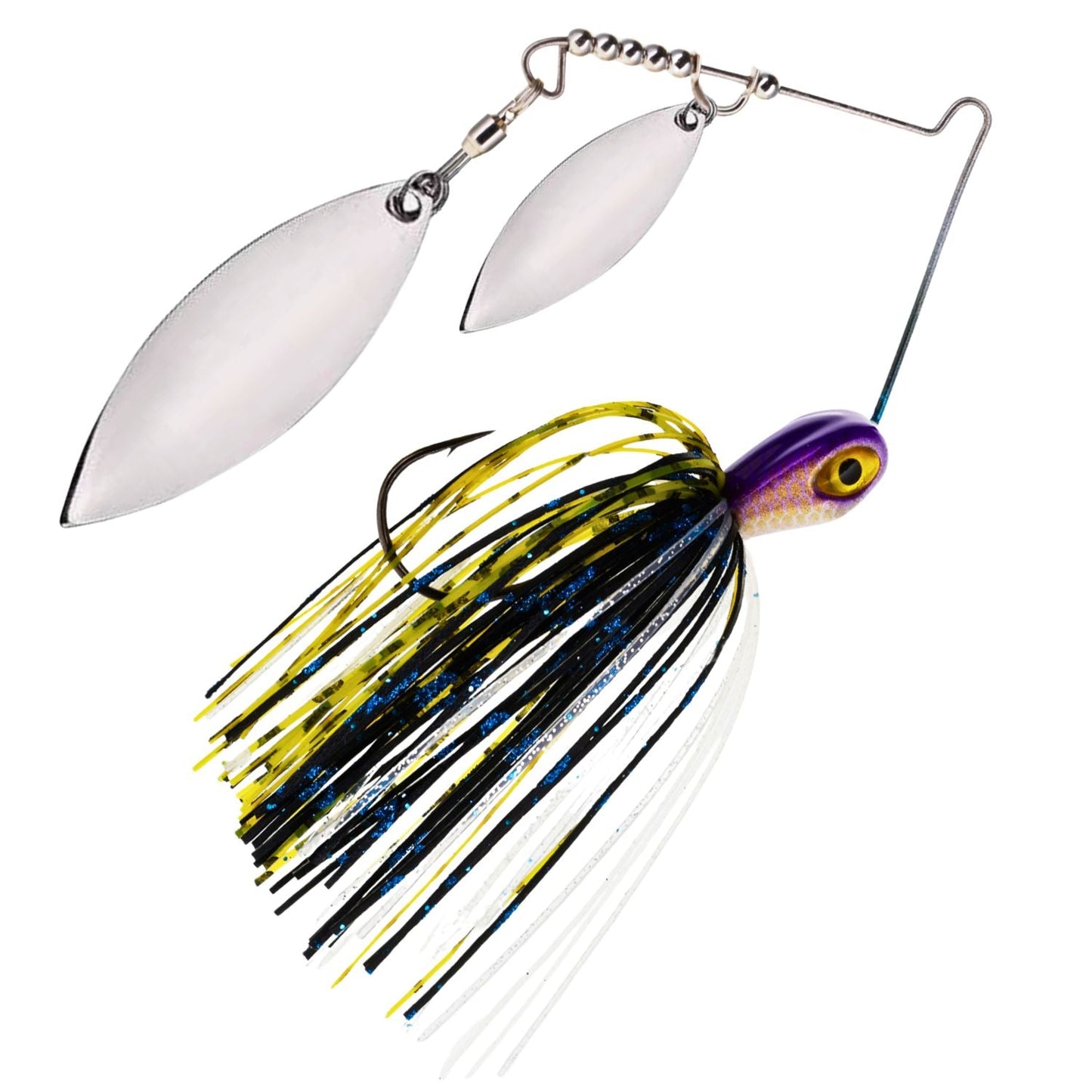 Jigs de spinnerbait de doble hoja de sauce de tungsteno Reaction Tackle (paquete de 2) - Nuevo