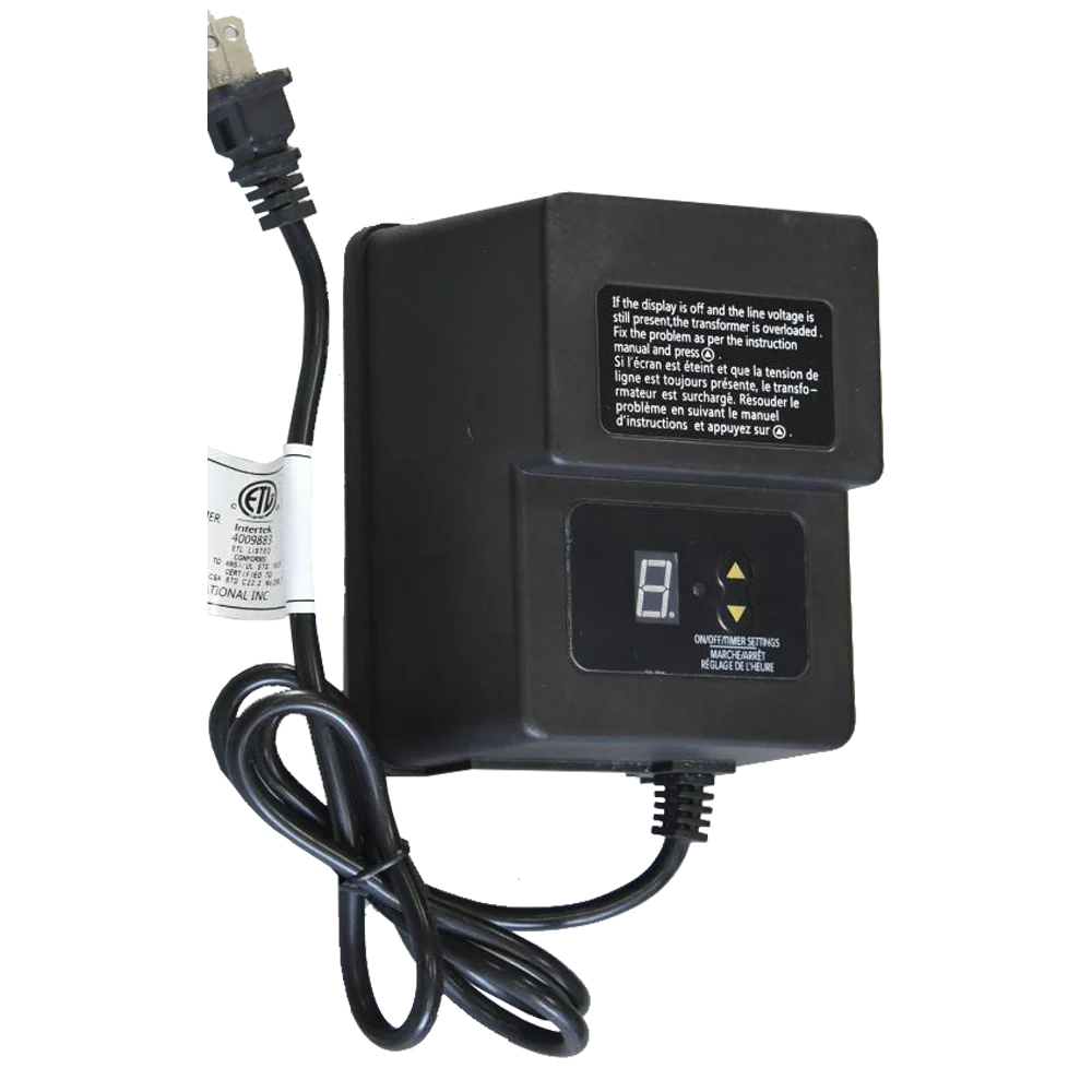 TS200 200W AC 120V Step Down Low Voltage Transformer with Digital Timer IP65 Waterproof