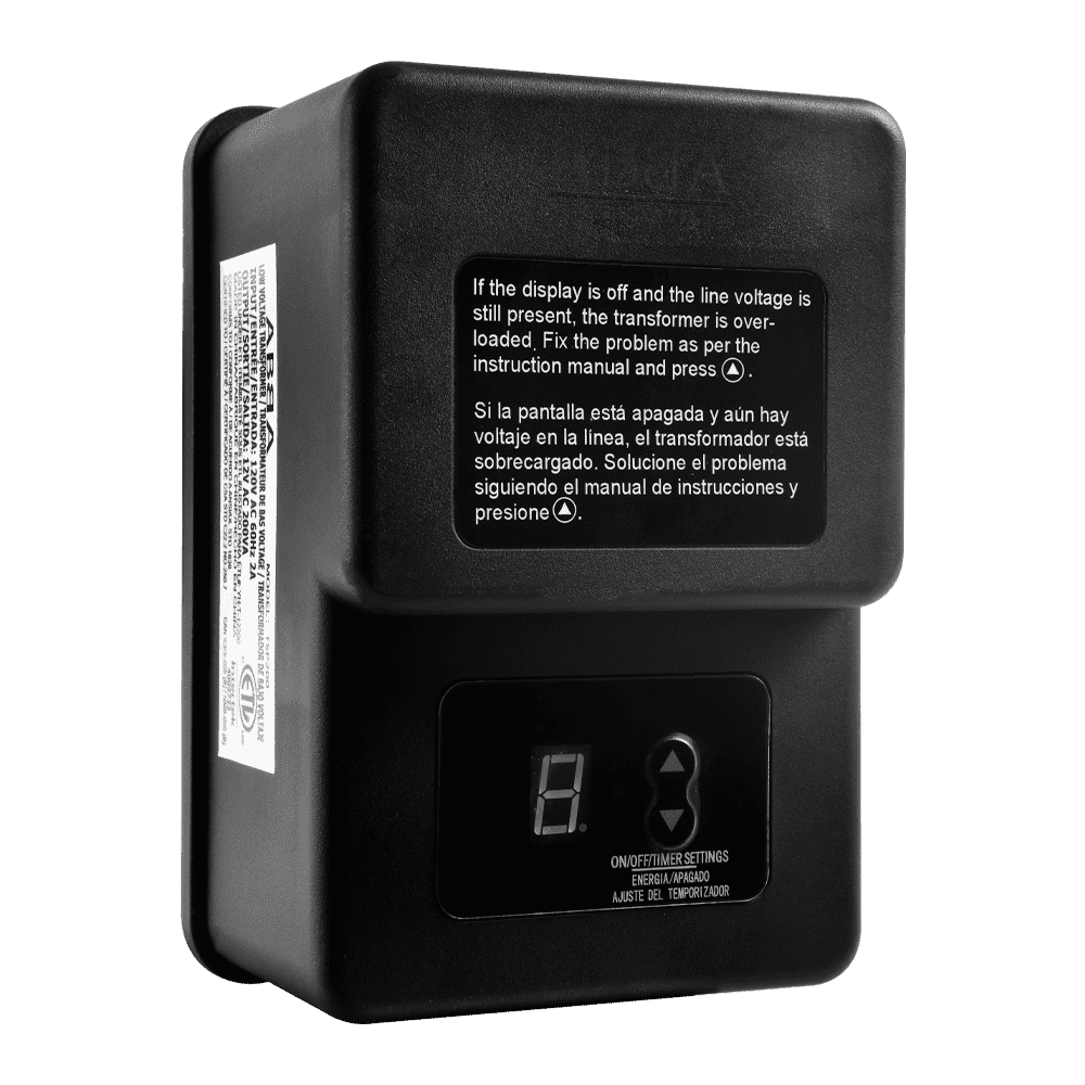 TS200 200W AC 120V Step Down Low Voltage Transformer with Digital Timer IP65 Waterproof